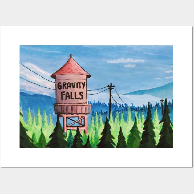 Gravity Falls water tank Wall Art by emmawtj